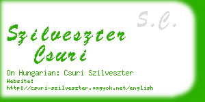 szilveszter csuri business card